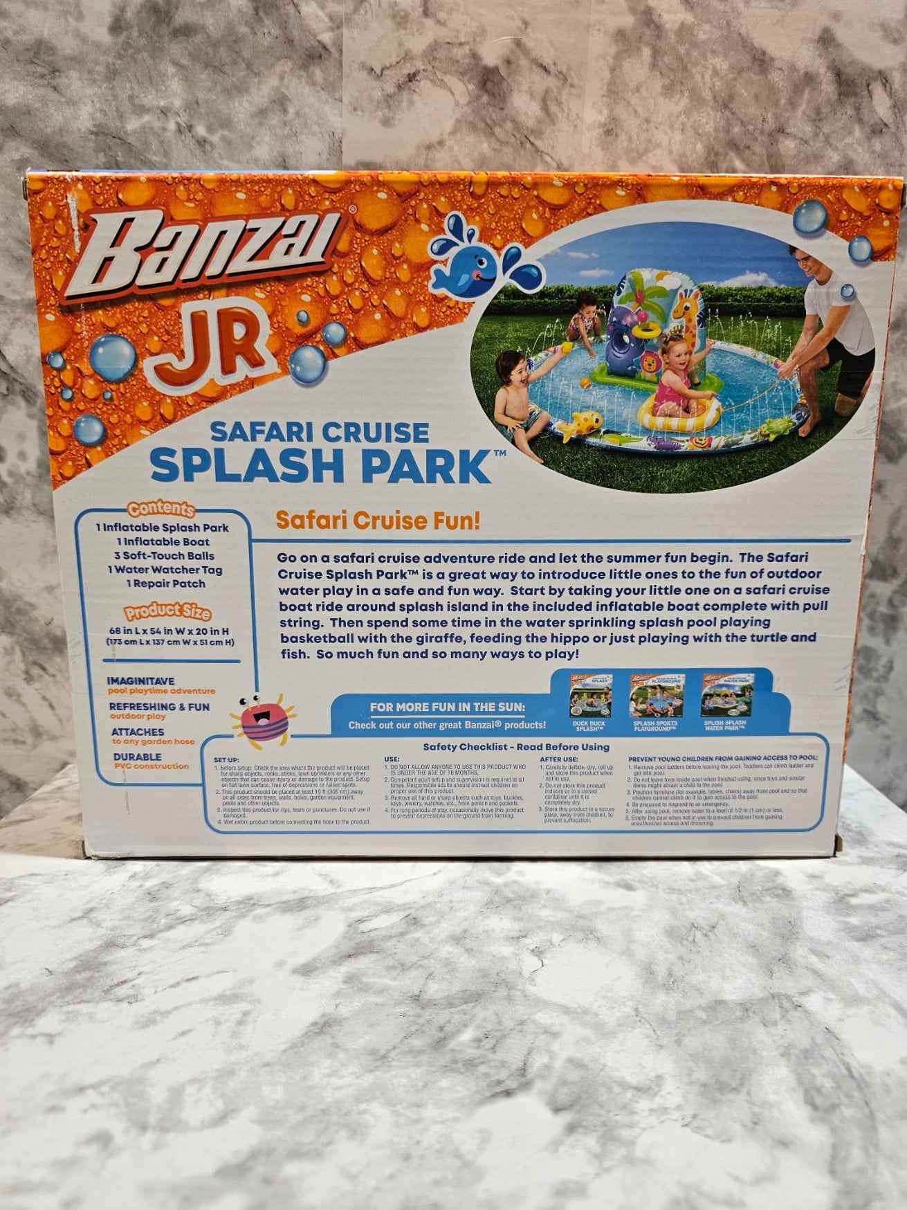 Banzai Jr. Safari Cruise 4-in-1 Splash Park & Toddler Pool