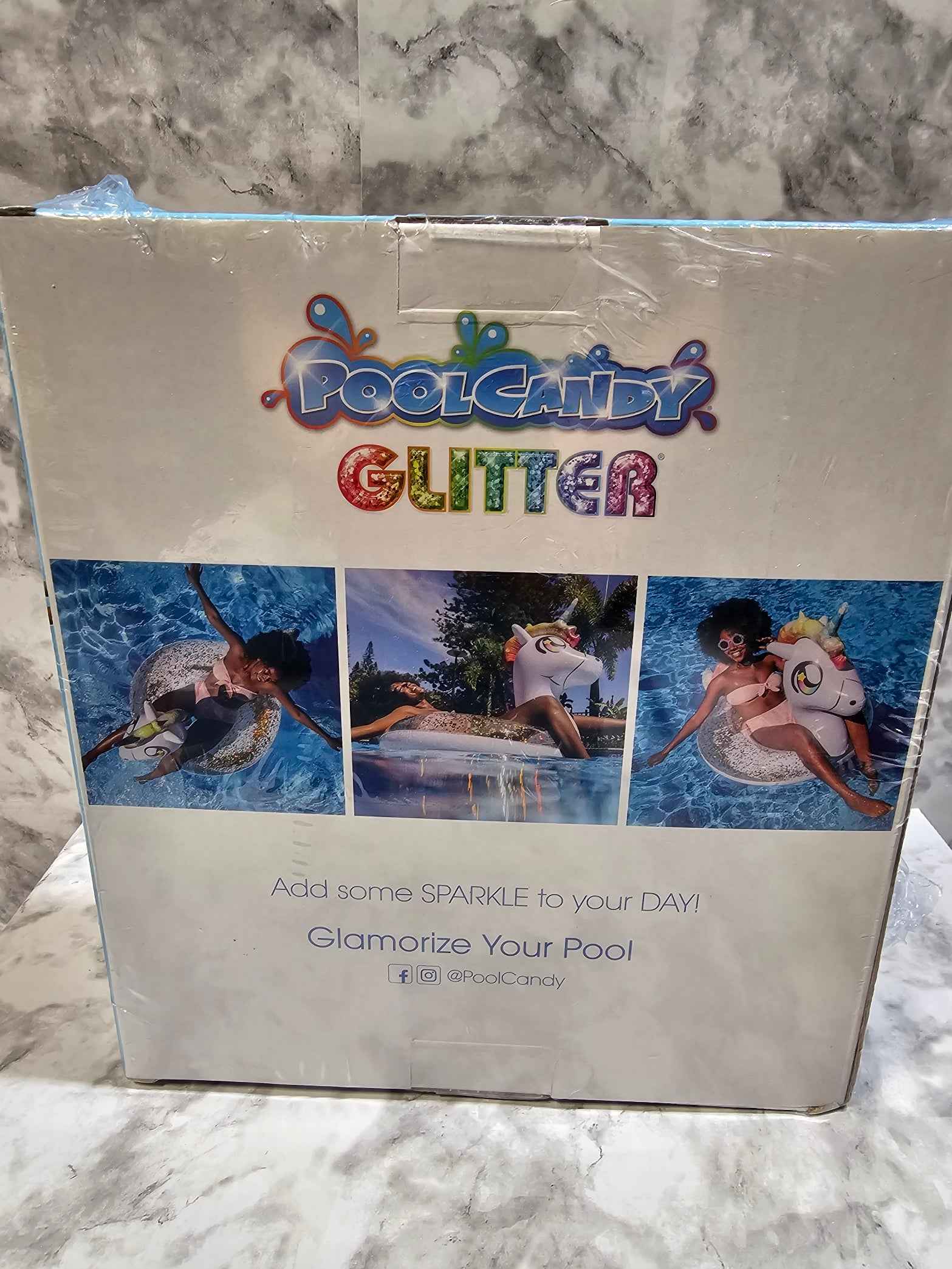 PoolCandy Glitter Unicorn Large Pool Tube - 40 Inch