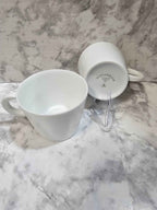 Bernardaud Organza White Teacup (Opus Shape) - Fine Limoges Porcelain