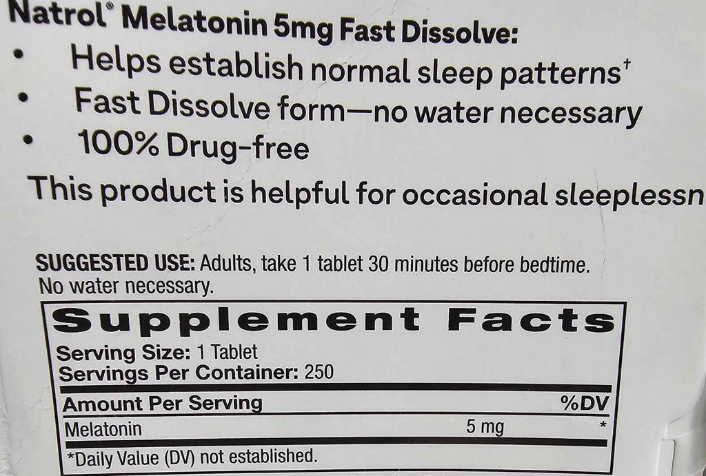 Natrol Melatonin 5mg Fast Dissolve Tablets - 250 Count