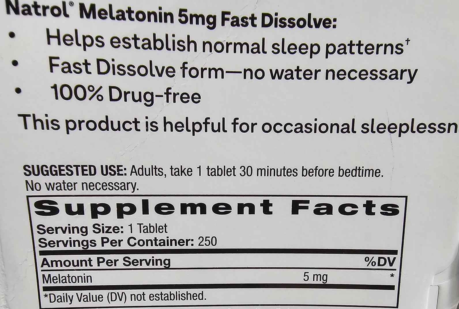 Natrol Melatonin 5mg Fast Dissolve Tablets - 250 Count