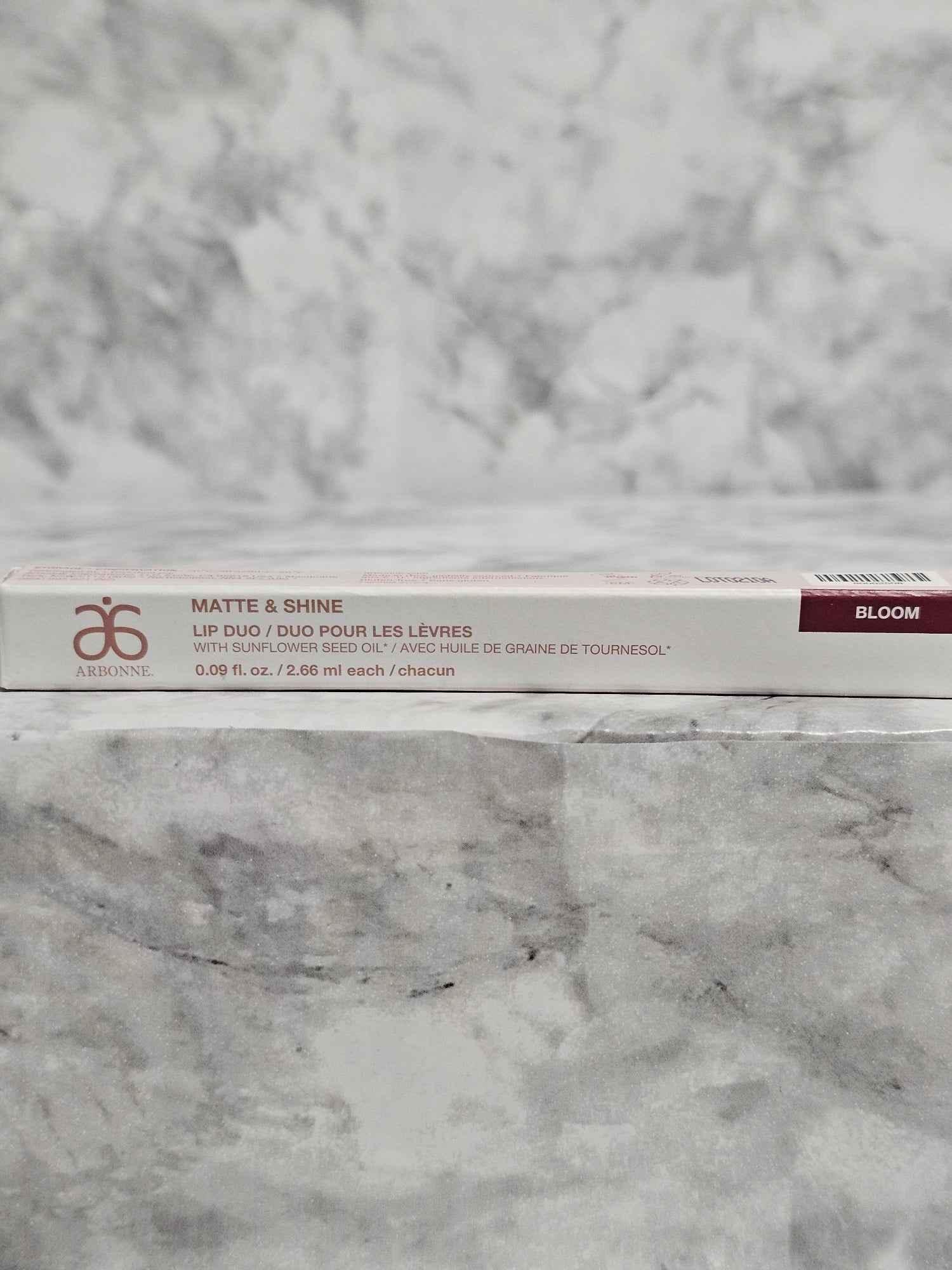 Arbonne Matte & Shine Lip Duo (Bloom) - Dual-Ended Formula