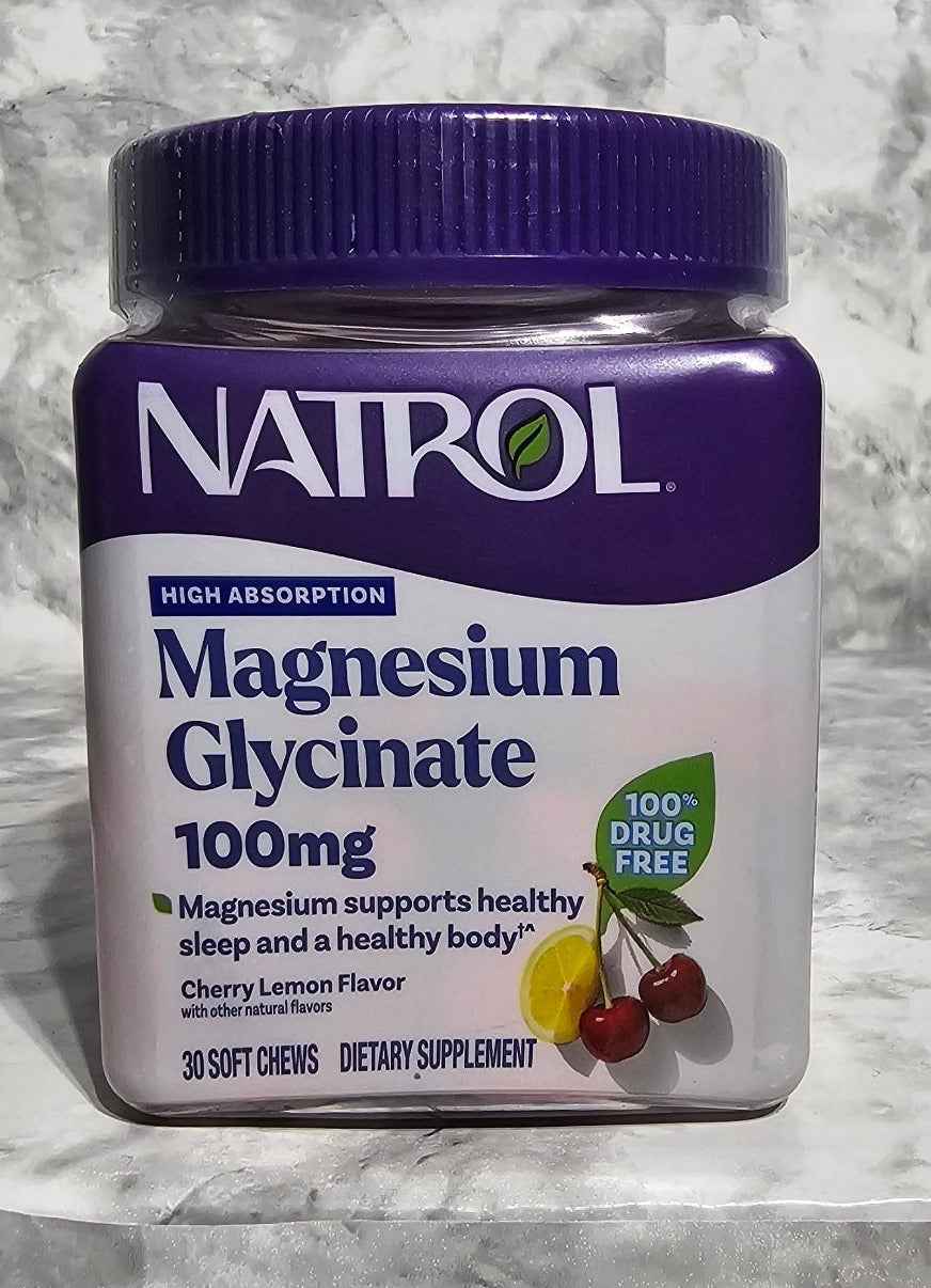 Natrol High Absorption Magnesium Glycinate 100mg - 30 Soft Chews