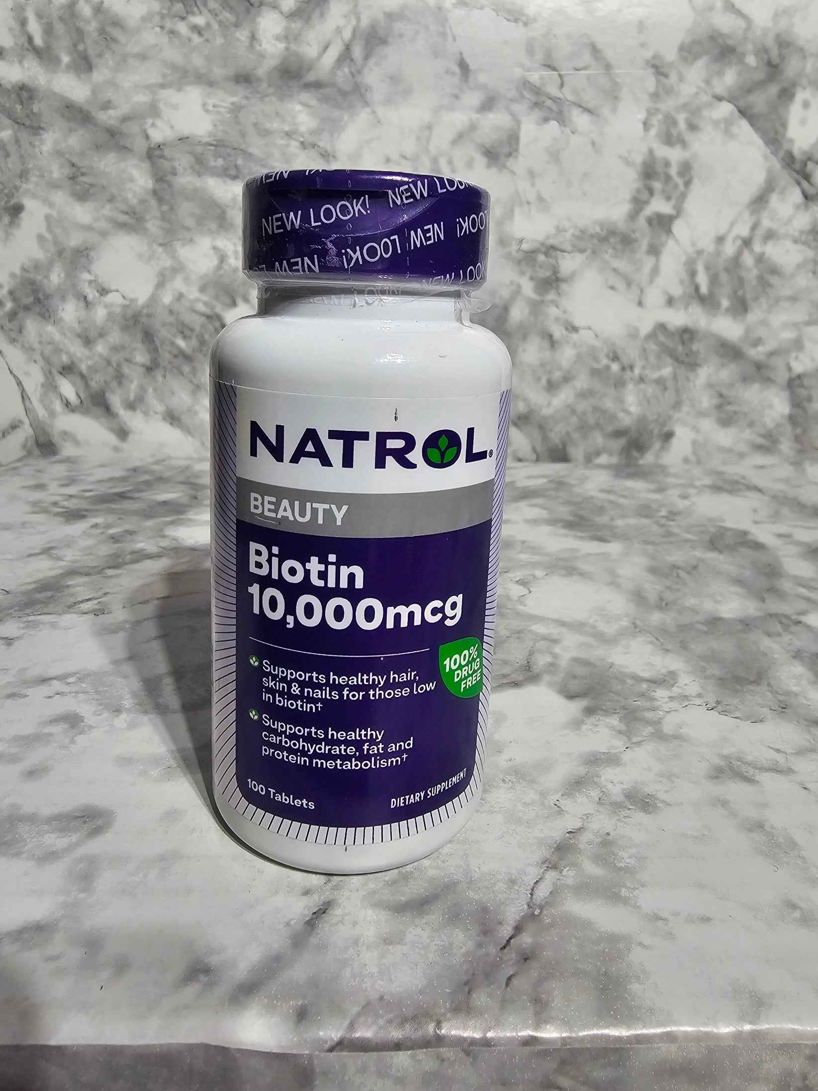 Natrol Biotin Beauty 10,000mcg Maximum Strength - 100 Tablets