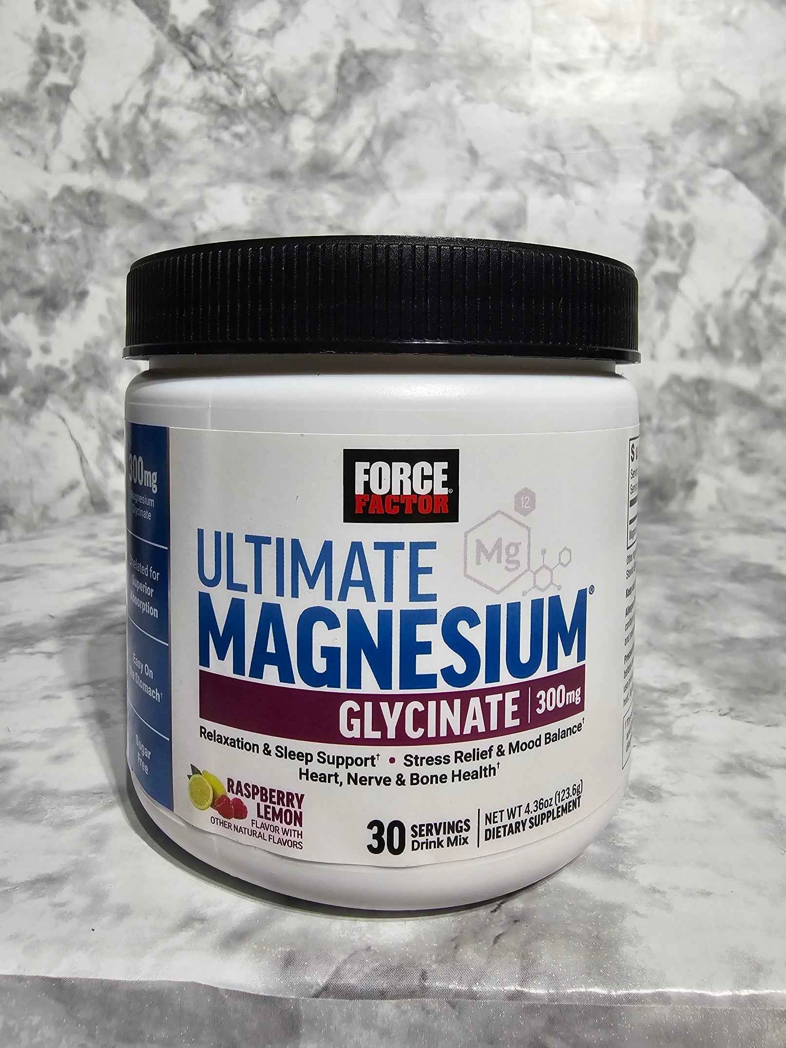 Force Factor Ultimate Magnesium Glycinate 300mg Powder - 30 Servings