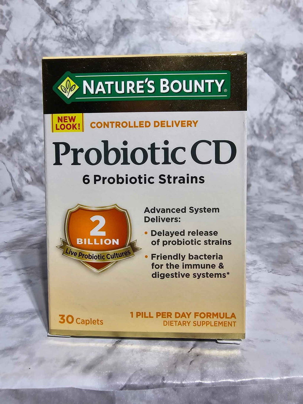 Nature's Bounty Probiotic CD with 6 Probiotic Strains - 30 Caplets