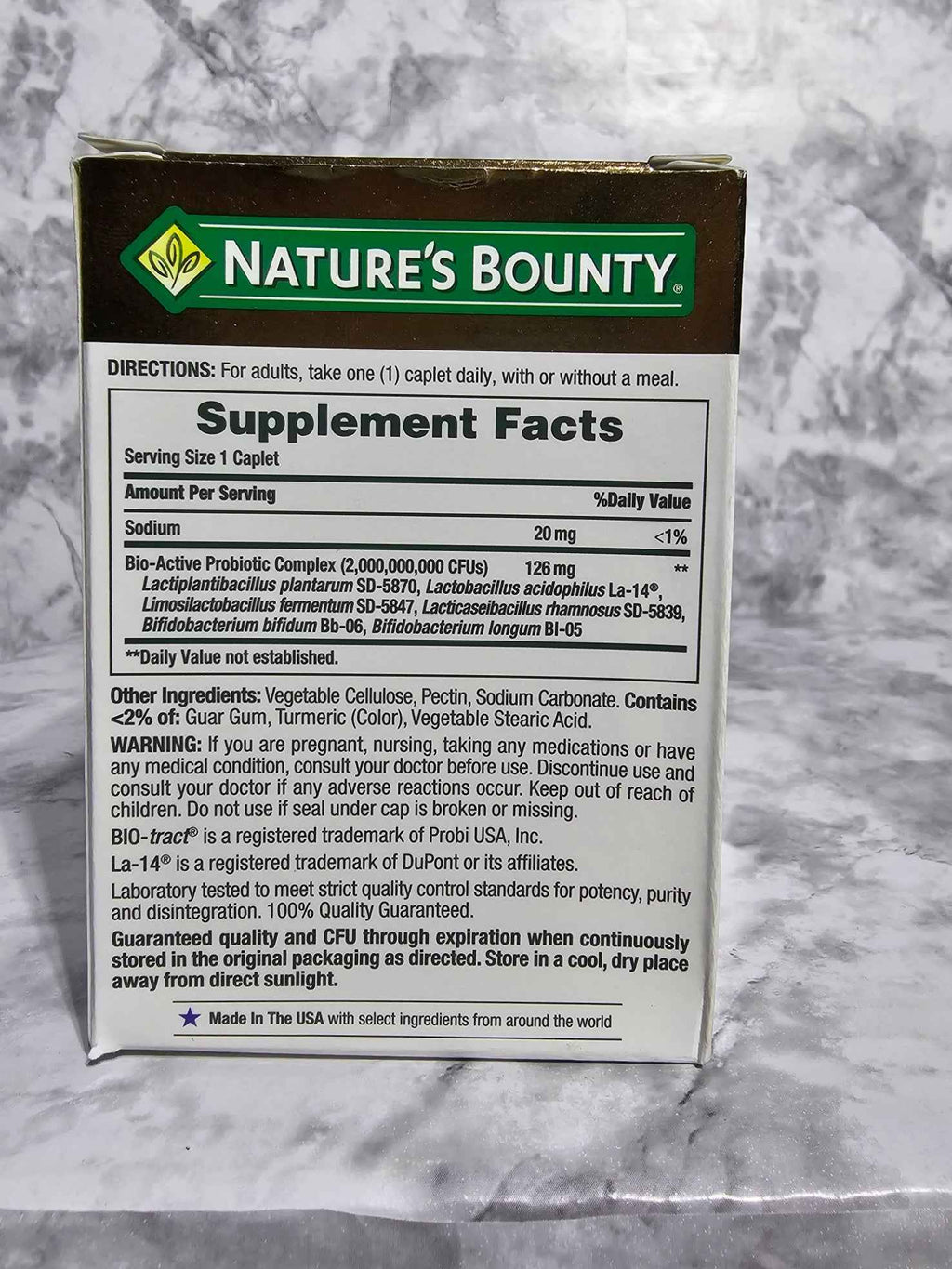 Nature's Bounty Probiotic CD with 6 Probiotic Strains - 30 Caplets