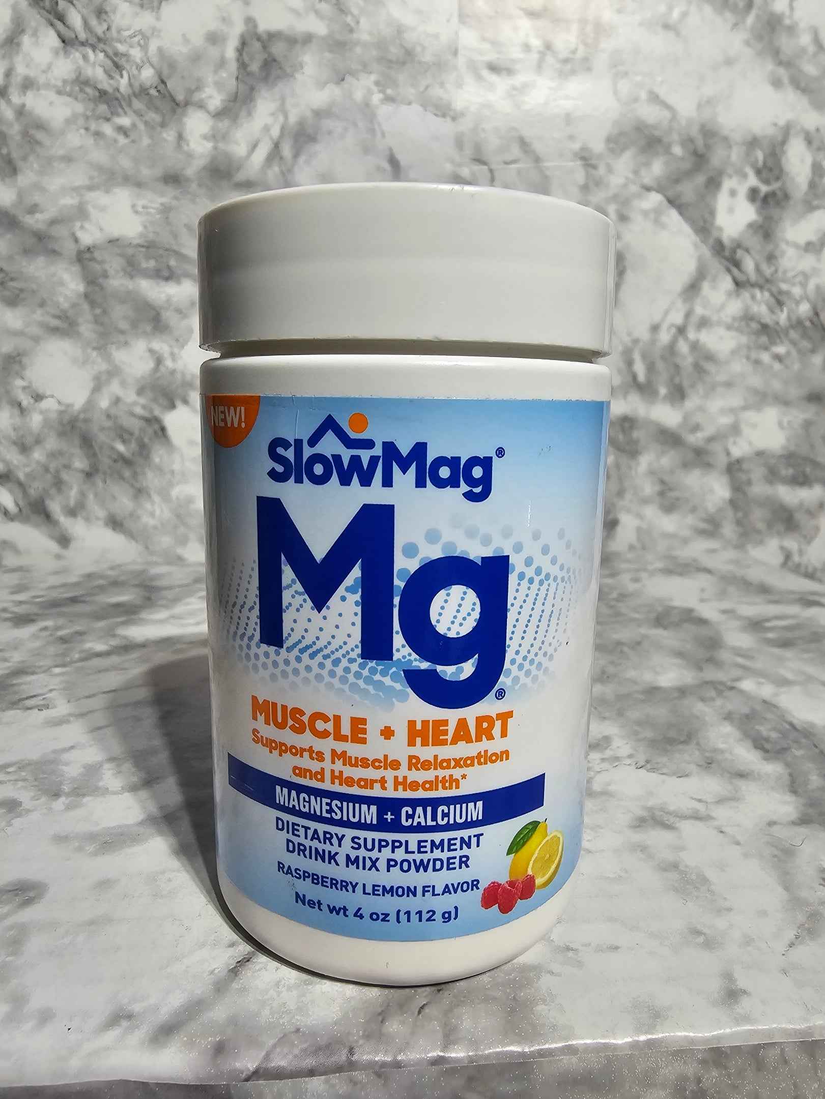 SlowMag Mg Magnesium + Calcium Drink Mix Powder - 4 oz