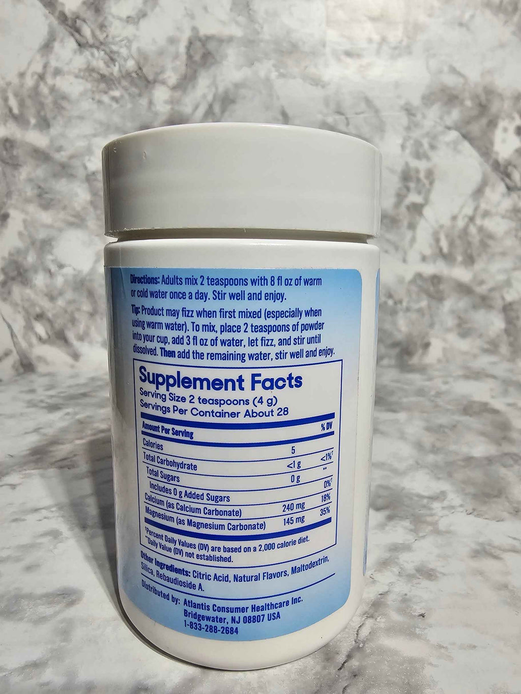 SlowMag Mg Magnesium + Calcium Drink Mix Powder - 4 oz