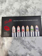 Firstfly Gold Foil Flowers Color Changing Lipsticks - 6 Piece Set