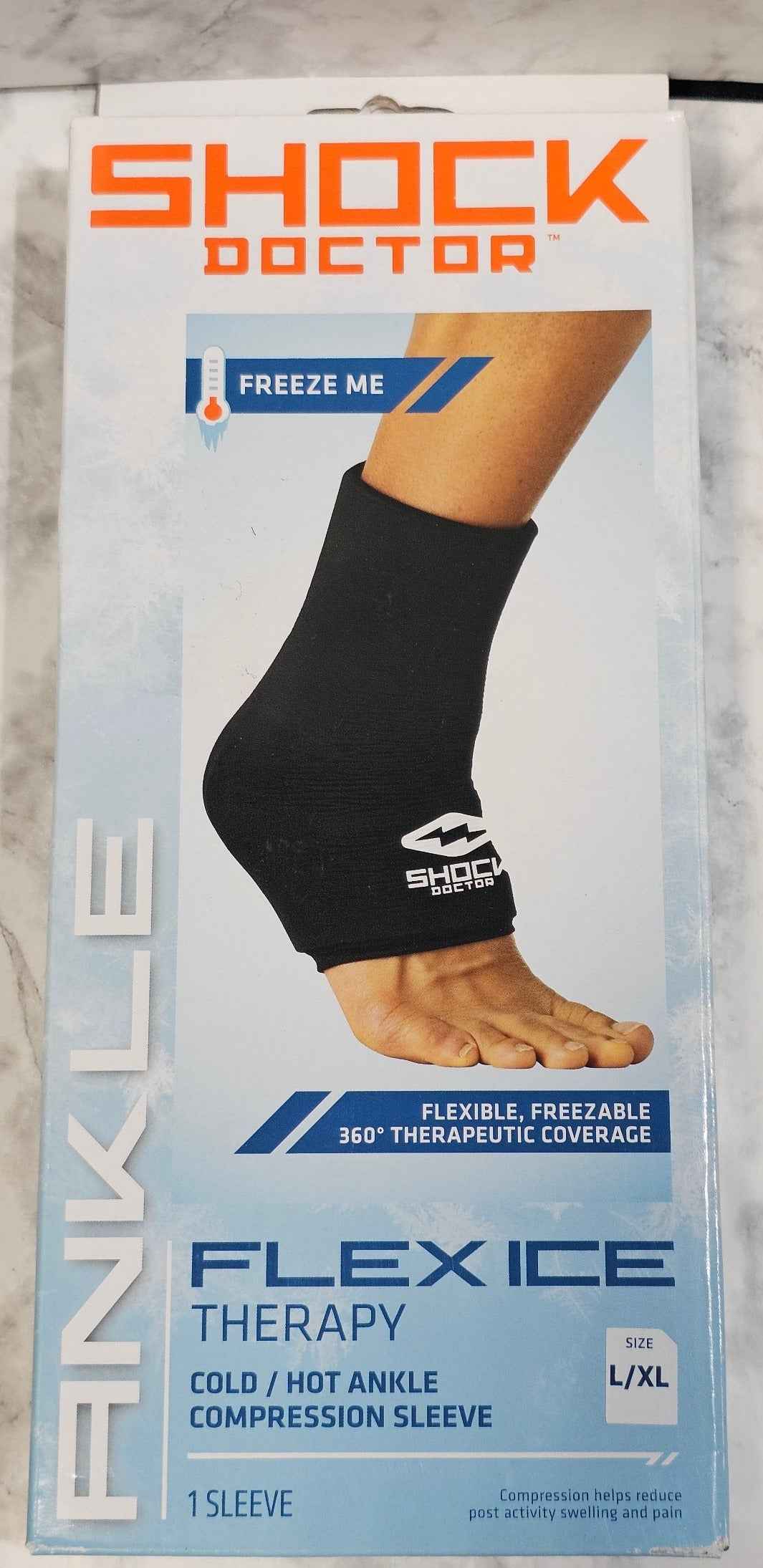 Shock Doctor Flex Ice Ankle Compression Sleeve (S/M, L/XL)