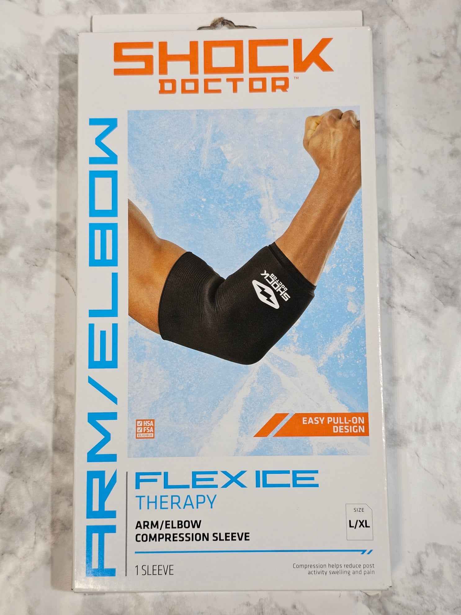 Shock Doctor Flex Ice Arm & Elbow Compression Sleeve (M, L/XL)