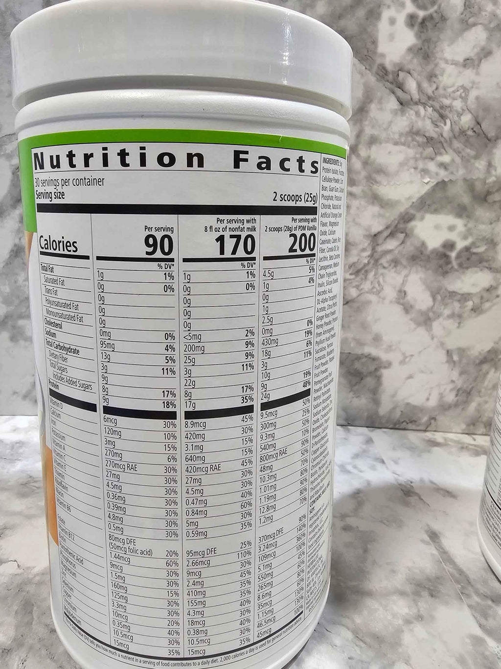 Herbalife Formula 1 Healthy Meal Orange Cream Shake Mix - 26.4 oz