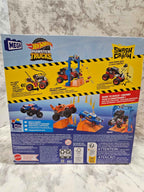 Actual photo of MEGA Hot Wheels Monster Trucks Bone Shaker Crush Course building set package side