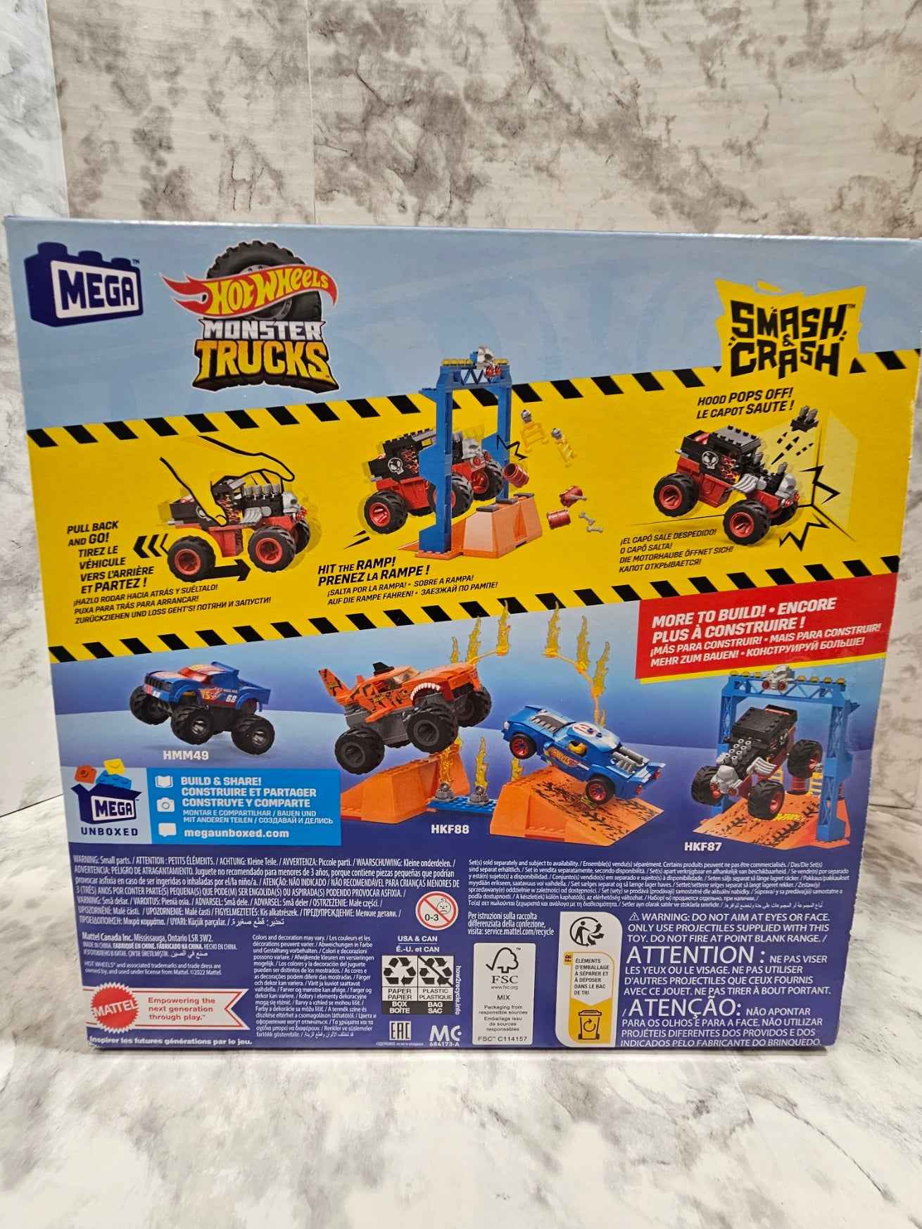 Mega Hot Wheels Monster Trucks Bone Shaker Crush Course Building Set