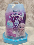 Disney Frozen Ice Reveal retail package with six-surprise, ages 3+ and 150 g gel markings