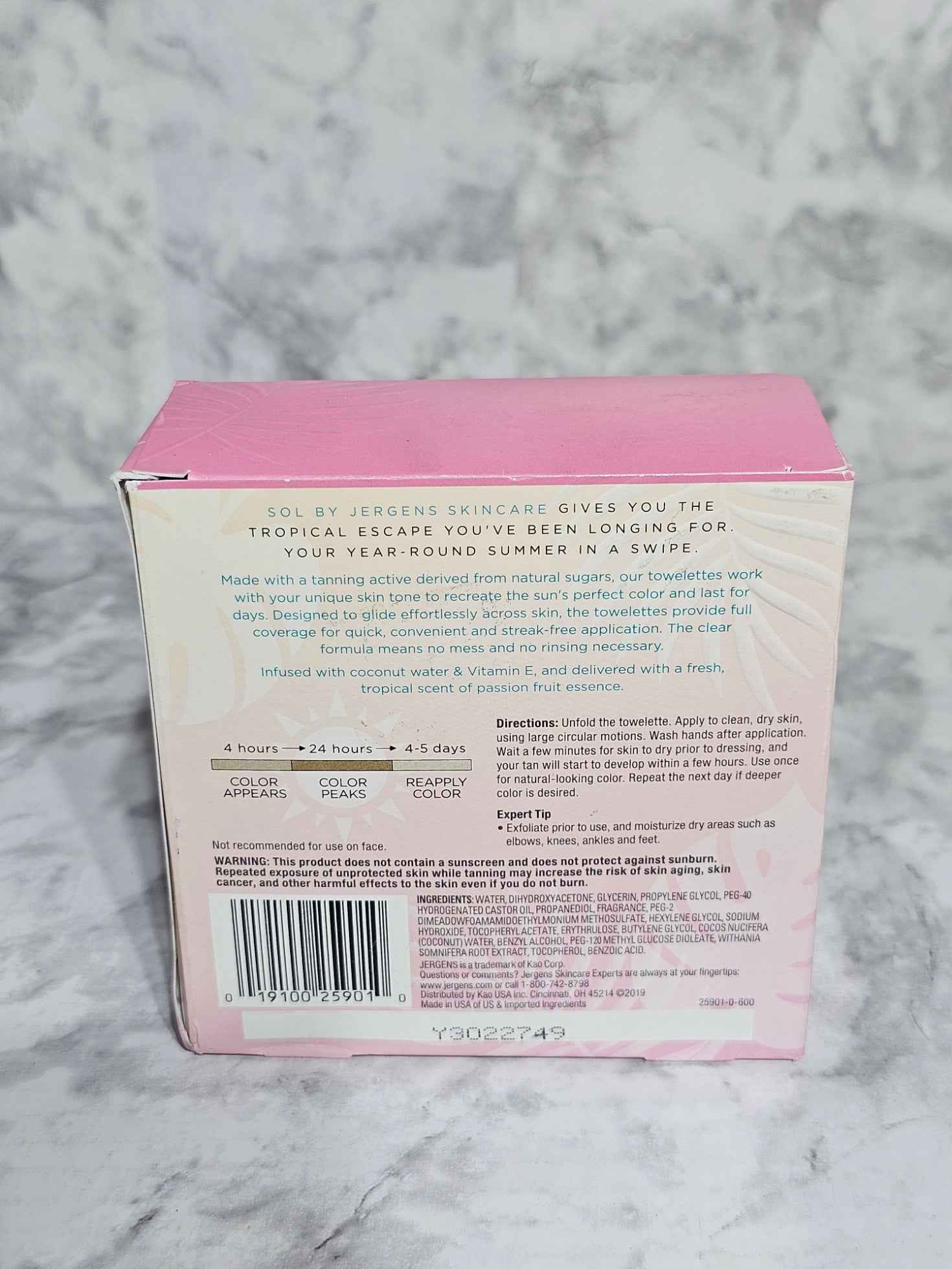 SOL by Jergens Sunless Tanning Full Body Towelettes - Medium (6 Ct)