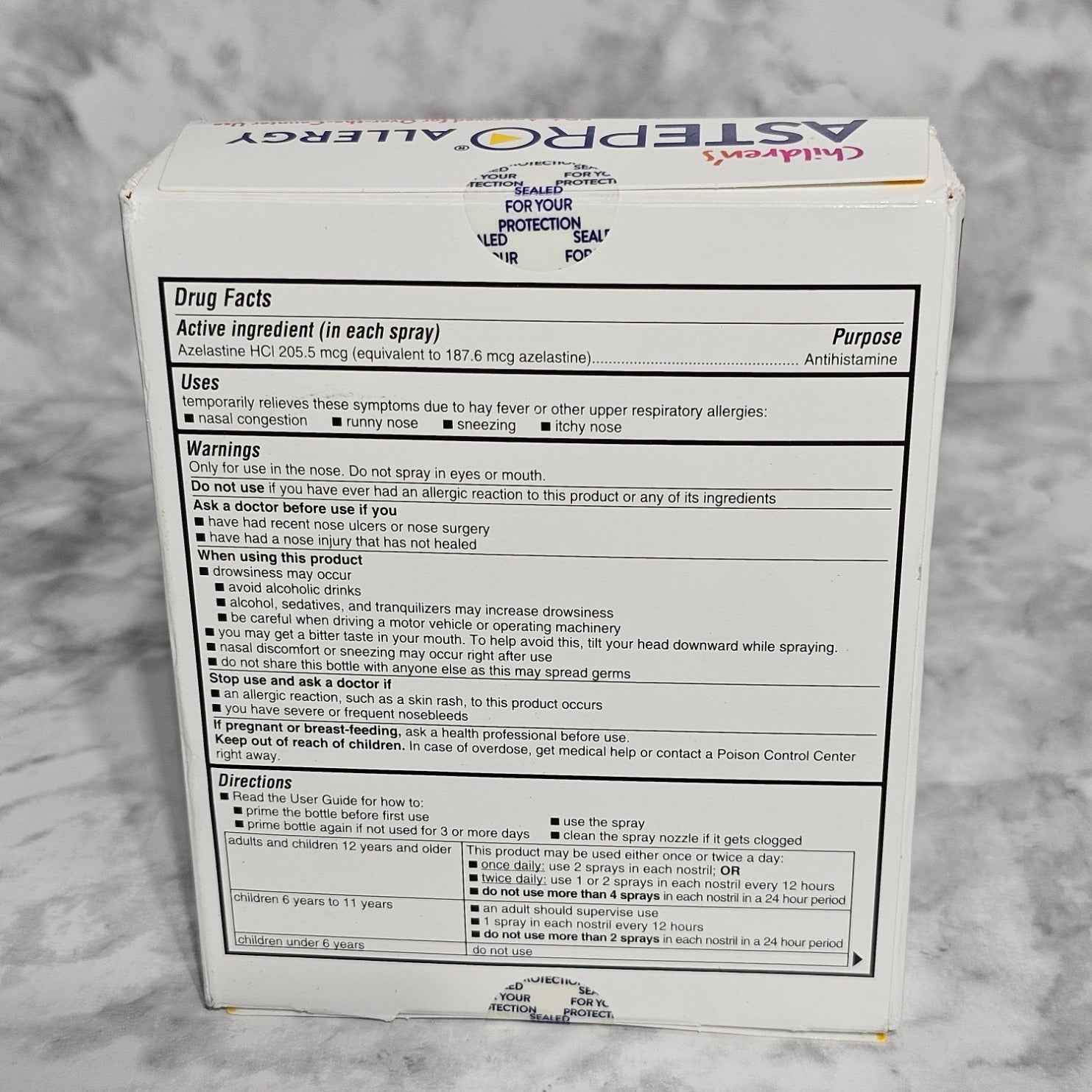 Children's ASTEPRO Allergy Antihistamine Nasal Spray - 120 Metered Sprays