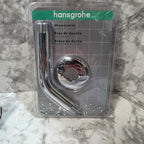Hansgrohe shower arm in packaging on a marble surface