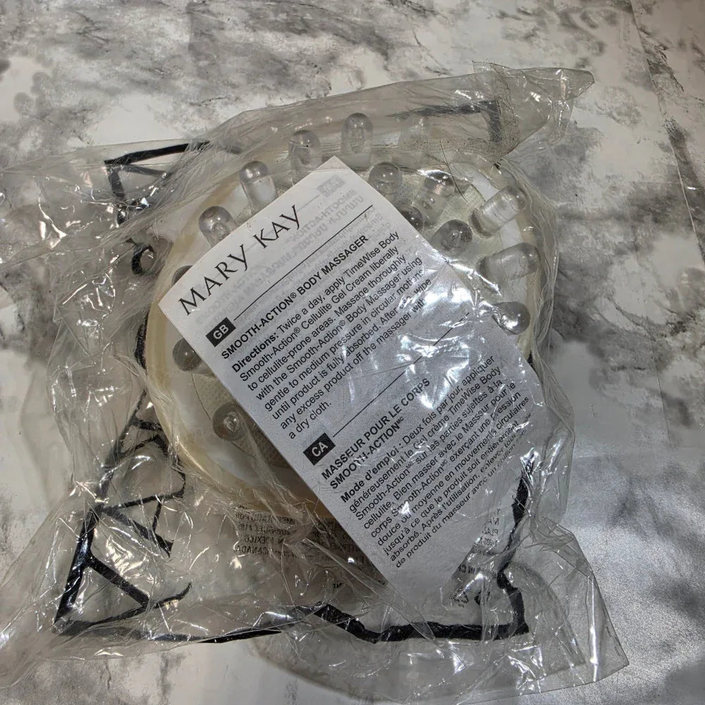 Product packaging with a label on a marble surface