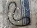 Black belt on a GE branded packaging sheet on a marble surface