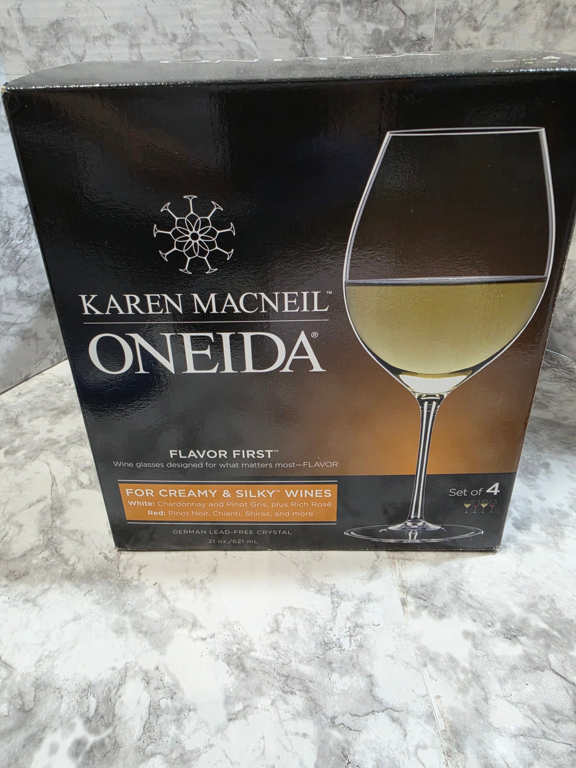 Karen MacNeil by Oneida Flavor First Creamy & Silky Wine Glass Set – 4ct