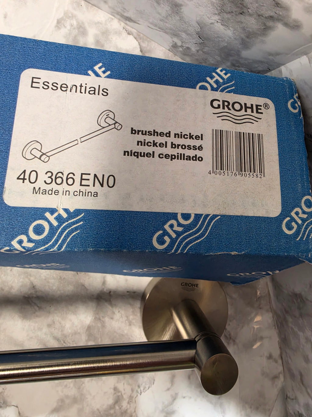 GROHE Essentials 24-Inch Towel Bar Brushed Nickel 40366EN0