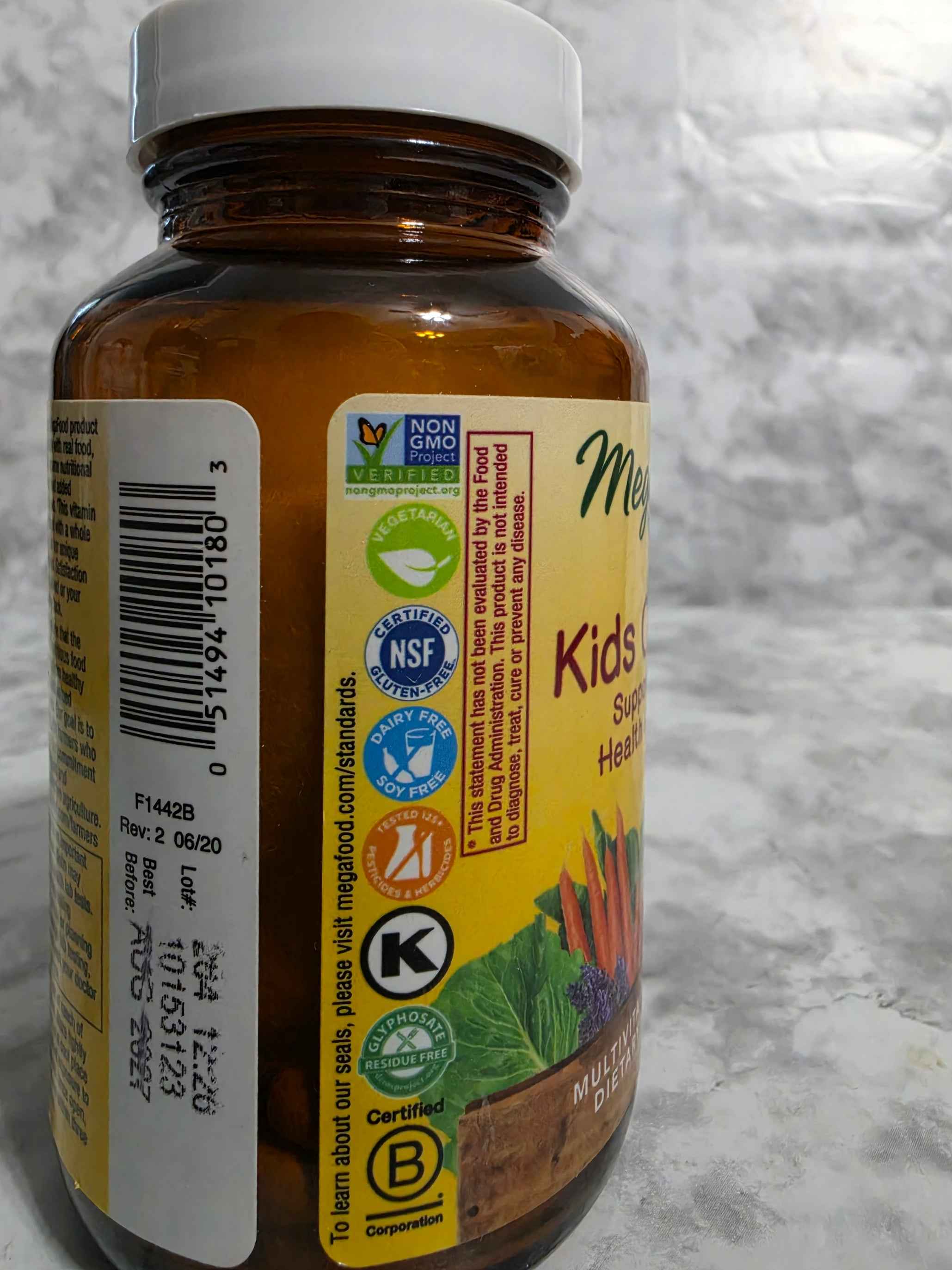 MegaFood Kids One Daily Multivitamin & Mineral Tablets – 60ct