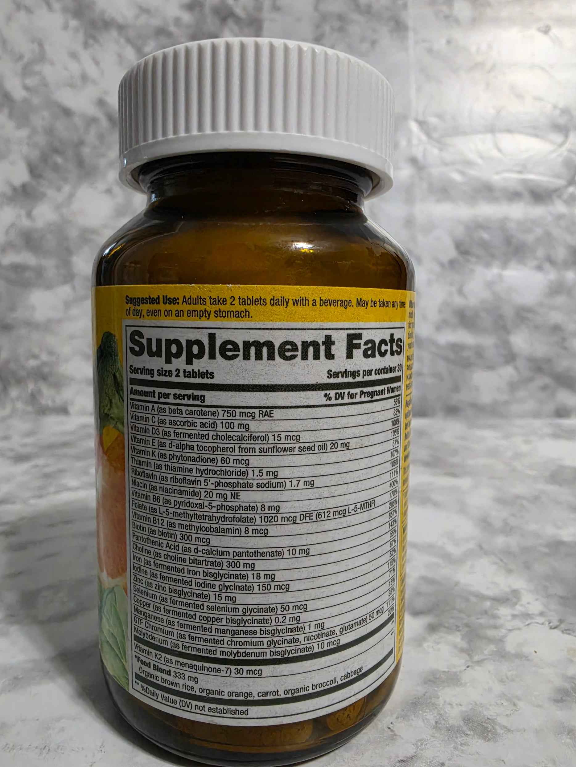 MegaFood Baby & Me 2 Prenatal Multi, 60 Tablets