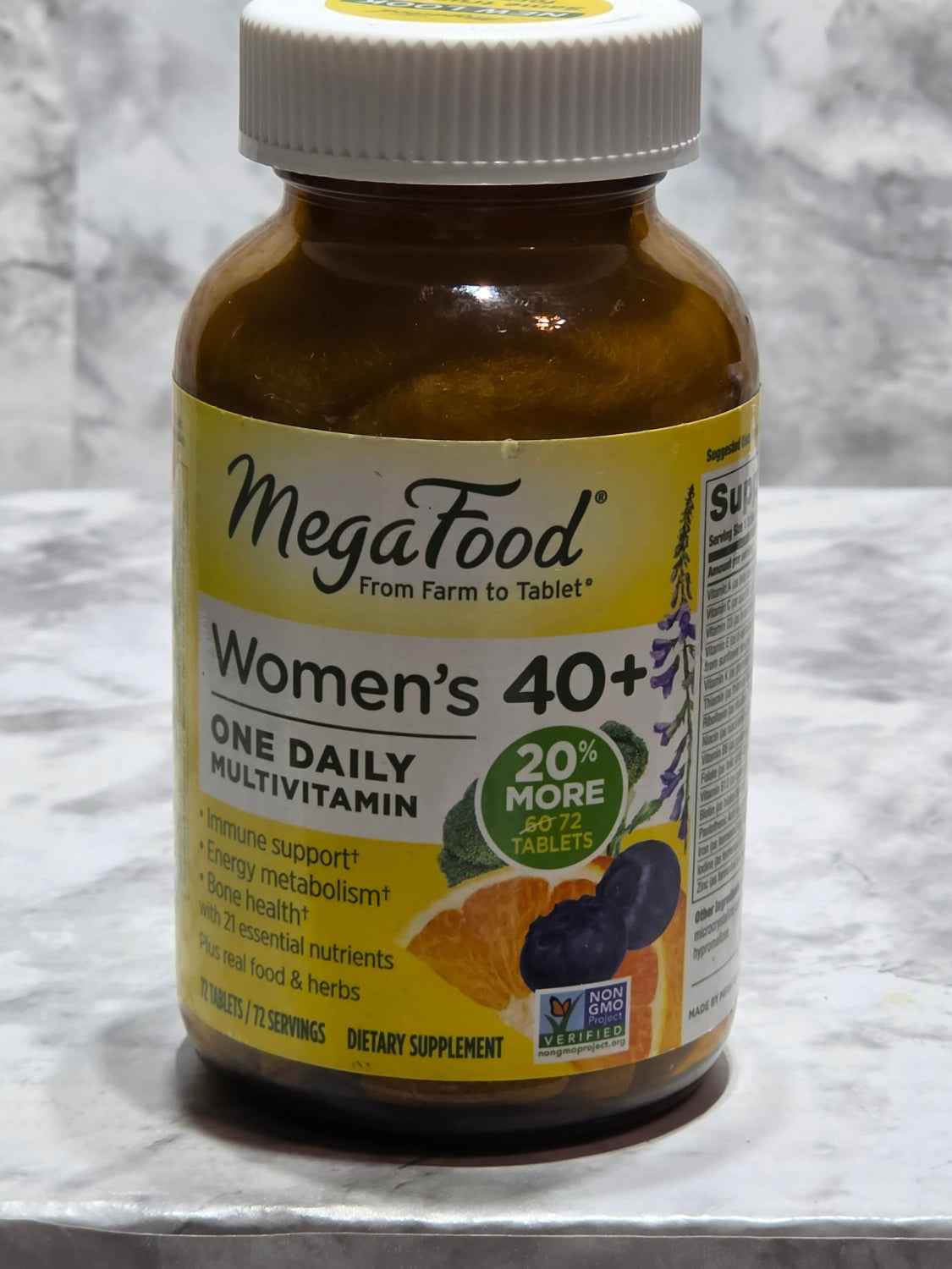MegaFood Women's 40+ One Daily Multivitamin, 72 Tablets