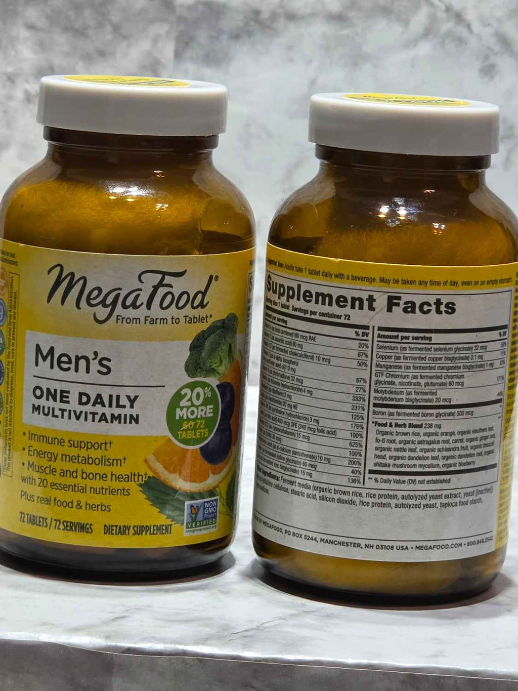 MegaFood Men's One Daily Multivitamin, 72 Tablets