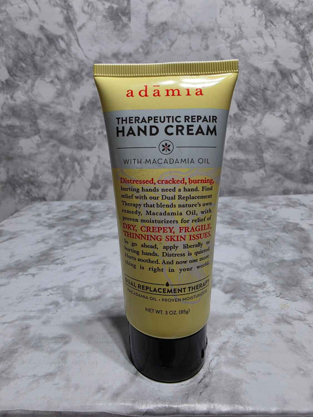 Adamia Therapeutic Repair Hand Cream with Macadamia Oil, 3 oz