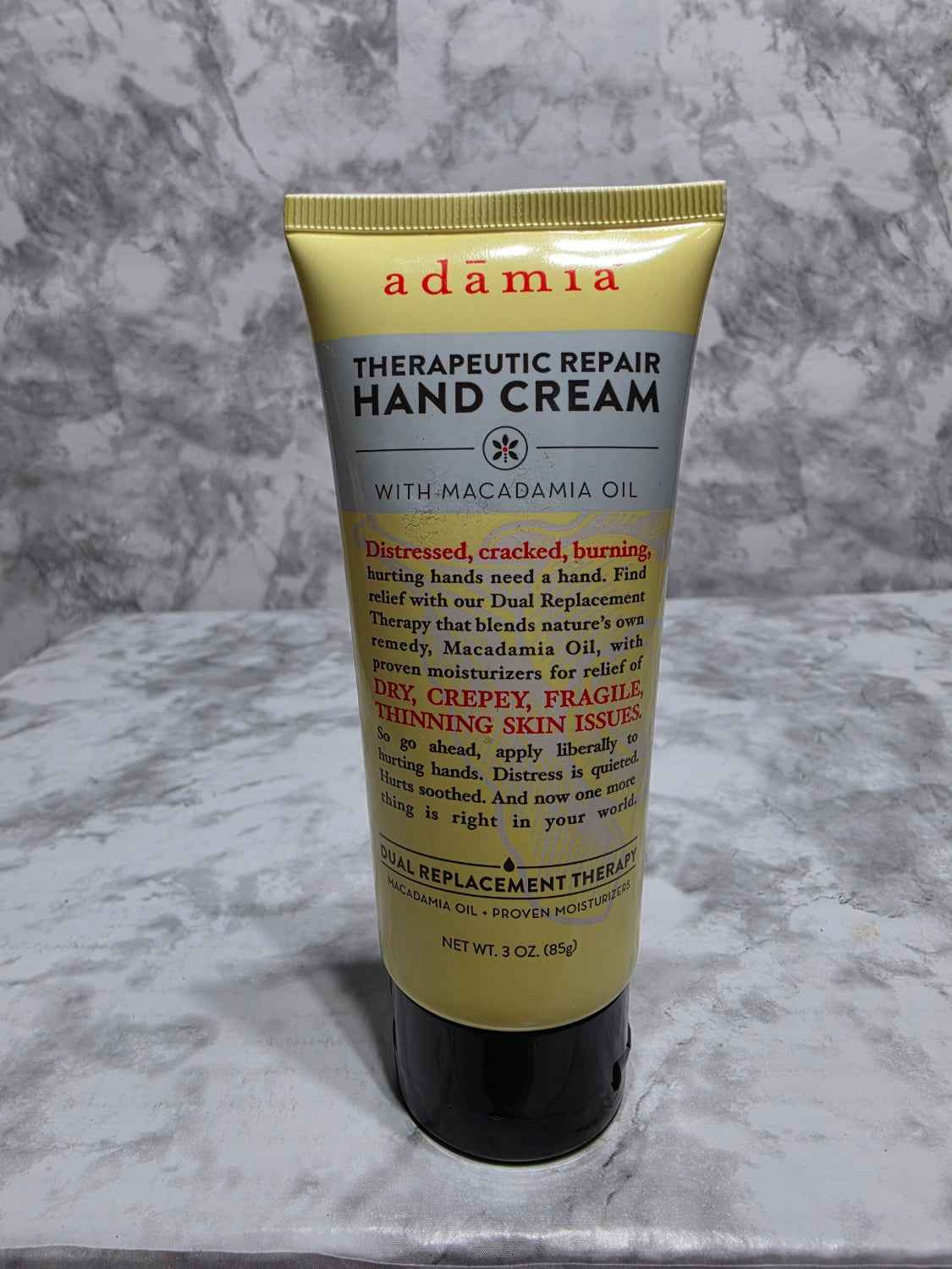 Adamia Therapeutic Repair Hand Cream with Macadamia Oil, 3 oz