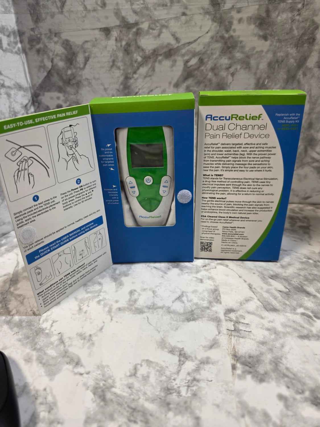 AccuRelief Dual Channel TENS Pain Relief Device