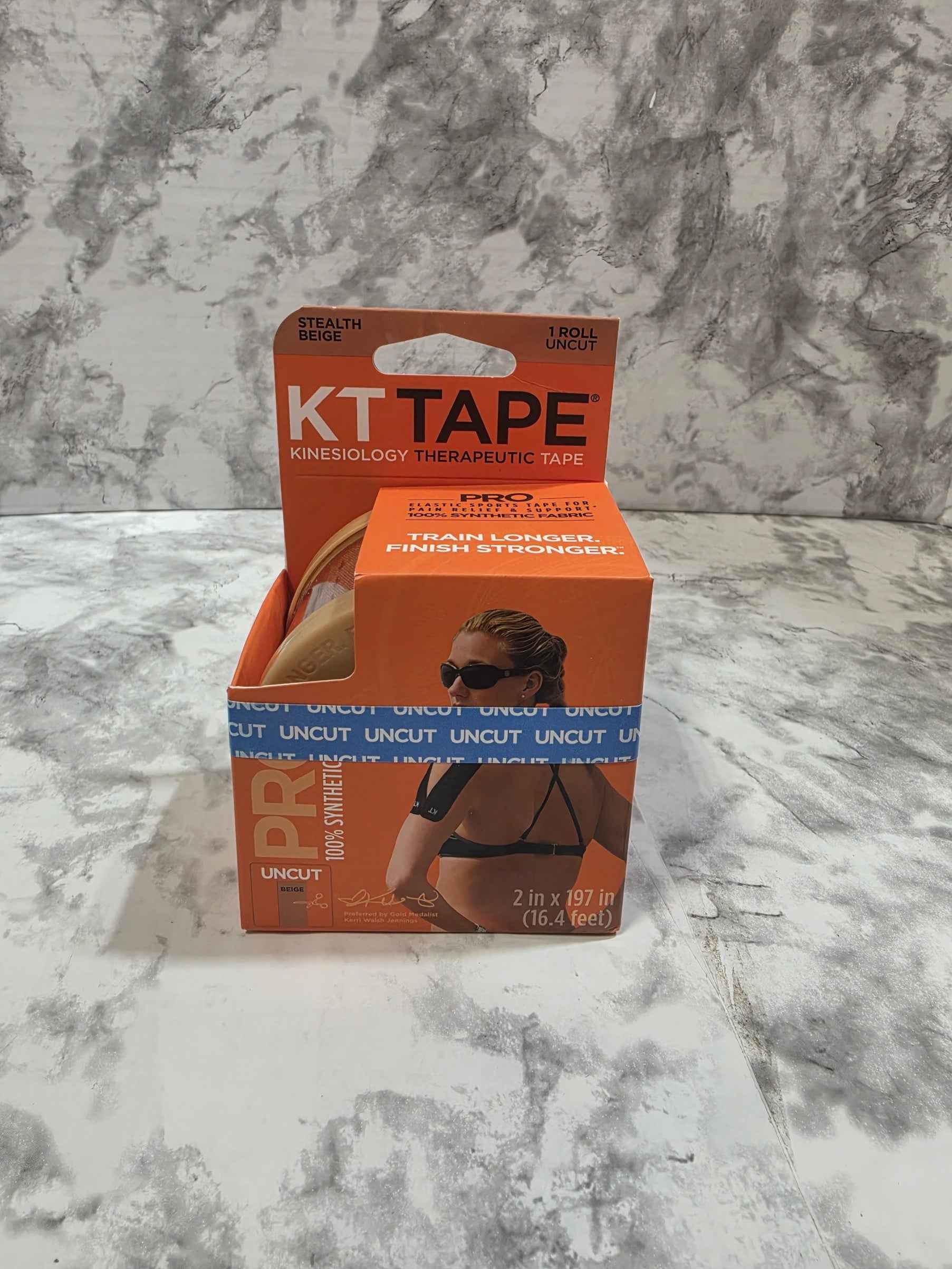 KT Tape Pro Kinesiology Elastic Sports Tape — 1 Uncut Roll, Beige (Stealth)