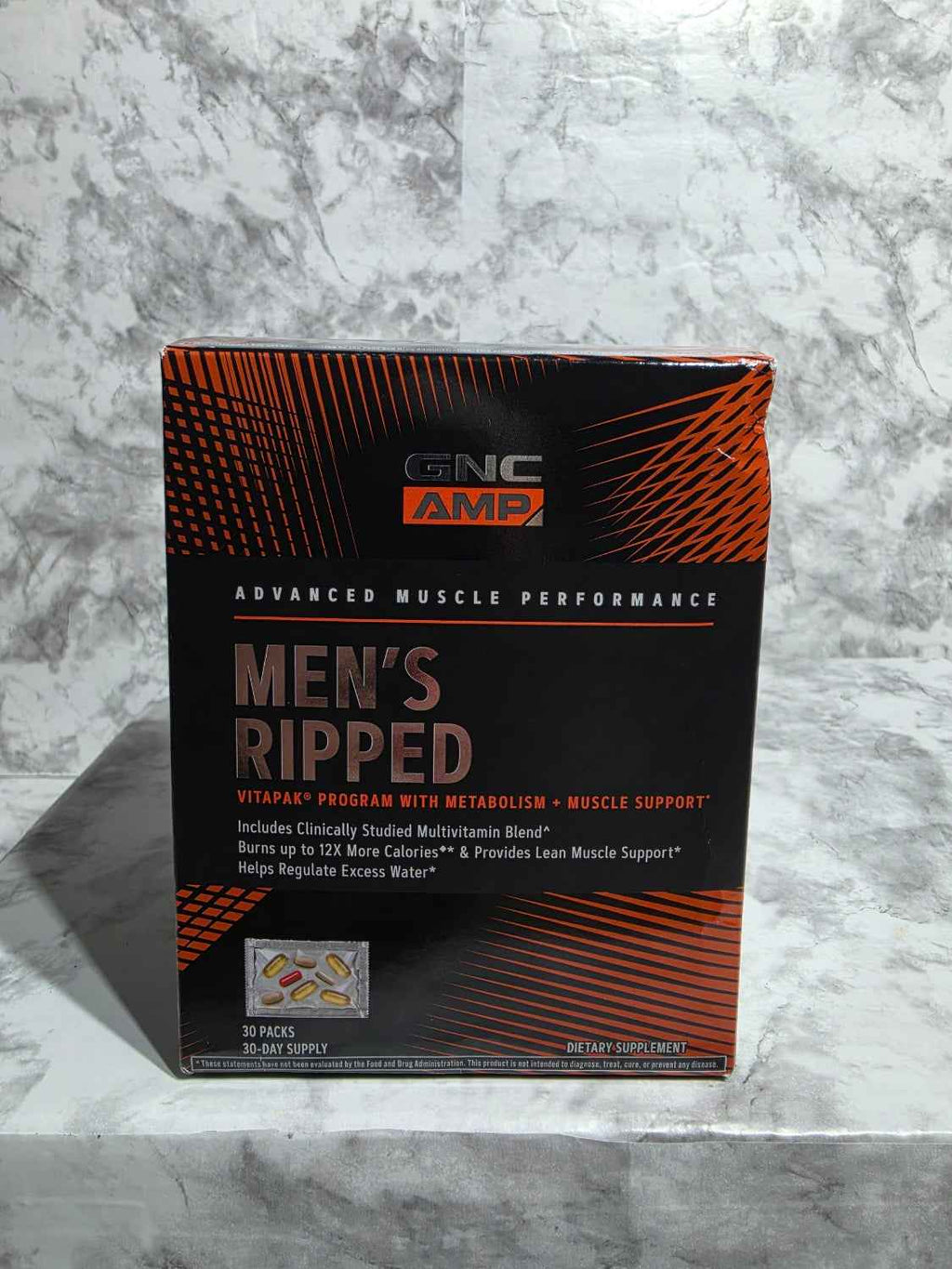 GNC AMP Men's Ripped Vitapak Program – 30 Packs