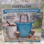 Nostalgia 4 Qt. Electric Ice Cream Maker Blue PICM4BG