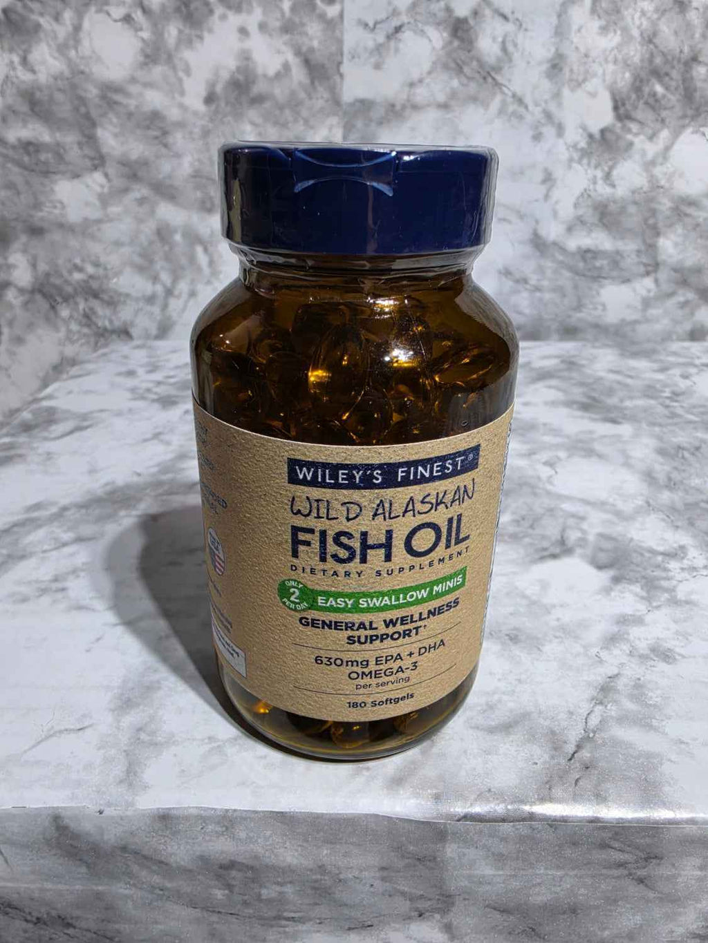 Wiley's Finest Wild Alaskan Fish Oil Easy Swallow Minis, 180 Softgels