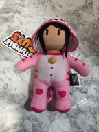 Stumble Guys Pink Cat Plush Buddy w/ Adoption Certificate