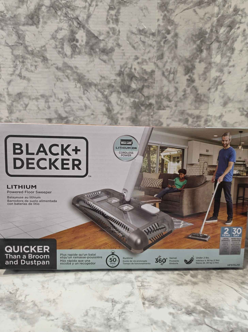 Black+Decker HFS115J10 Lithium Powered Floor Sweeper
