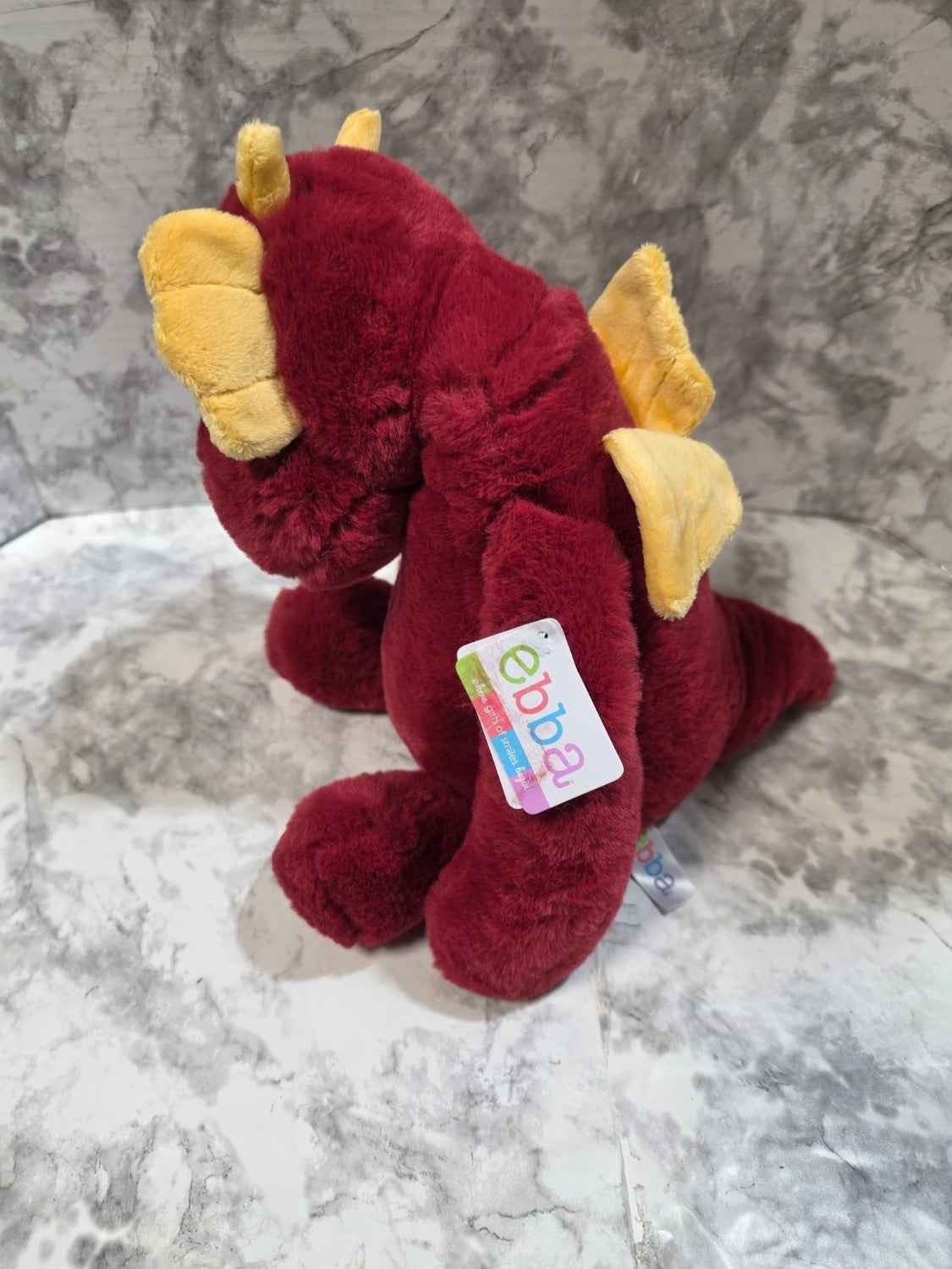 Ebba Red Dragon Plush Toy with Adoption Certificate - New