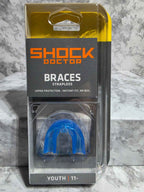 Shock Doctor Braces Strapless Mouthguard – Youth (Ages 11 & Under) – Blue – New in Box