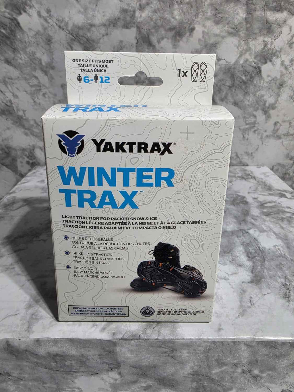 Yaktrax Winter Trax Traction Cleats – One Size Fits Most (US 6–12) – New in Box