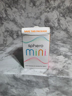 Sphero Mini packaging on a marble surface
