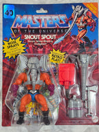Vintage toy figure in packaging with 'Master of the Universe' branding