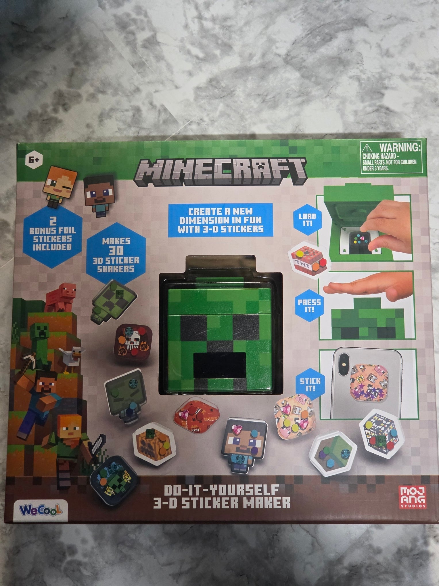 Minecraft Do-It-Yourself 3-D Sticker Maker Kit