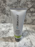 Tube of clearproof skincare product on a marble surface