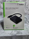 Belkin USB-C to VGA + Charge Adapter with 60W Pass-Through Power (NIB)