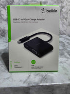 Belkin USB-C to VGA + Charge Adapter with 60W Pass-Through Power (NIB)