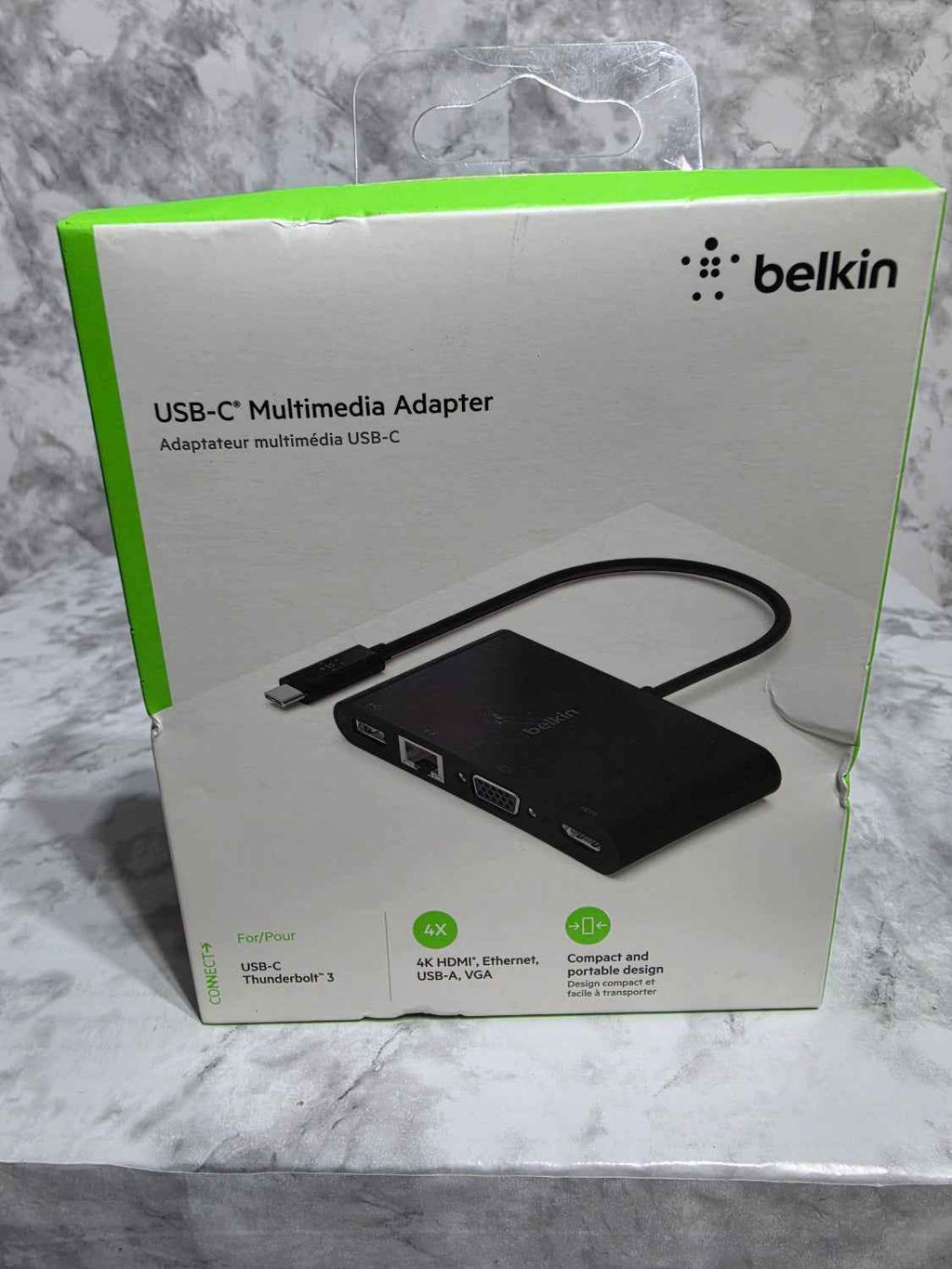 Belkin USB-C Multimedia Adapter with 4K HDMI, VGA, Gigabit Ethernet & USB-A (NIB)